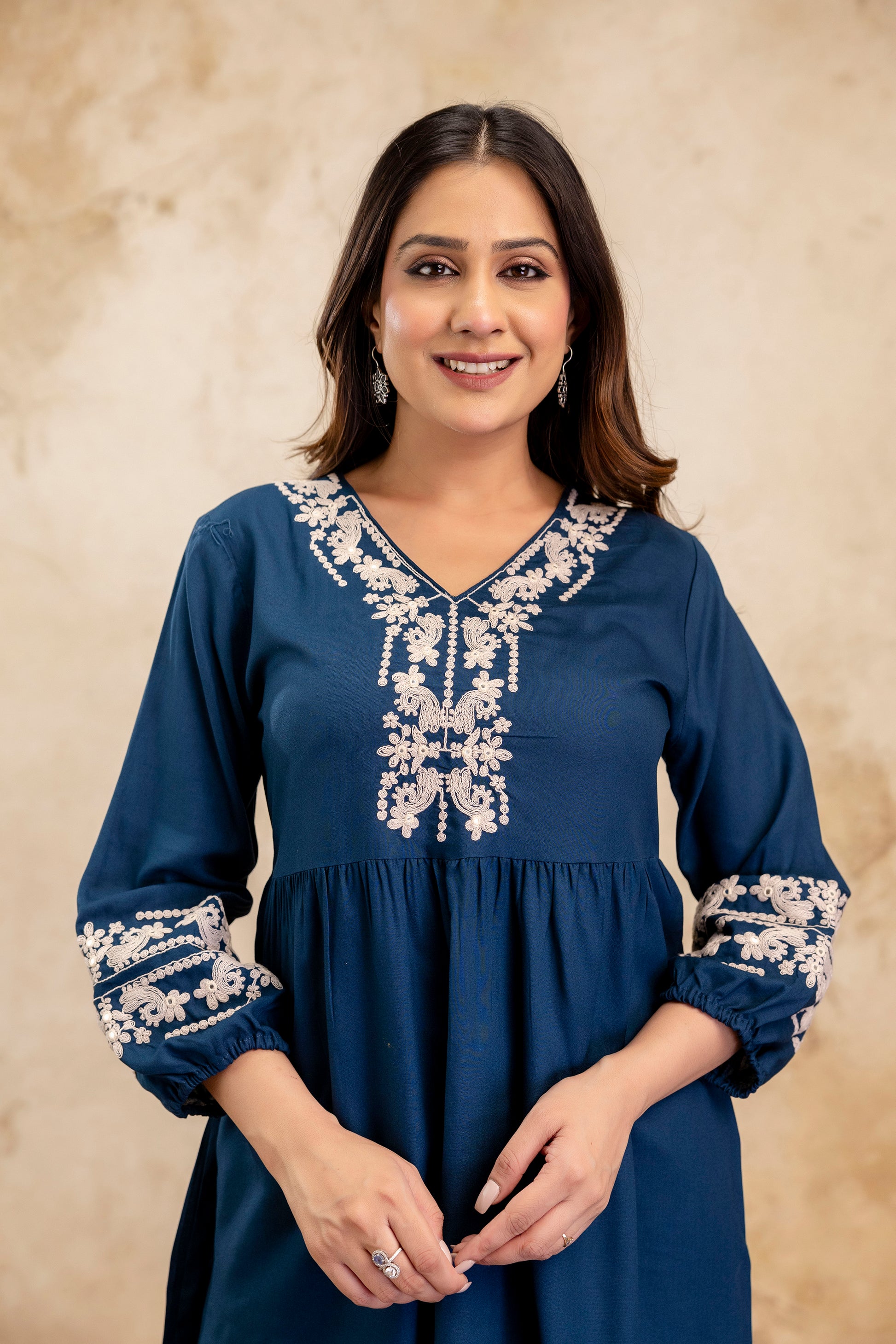 Noor Blue Peplum Set