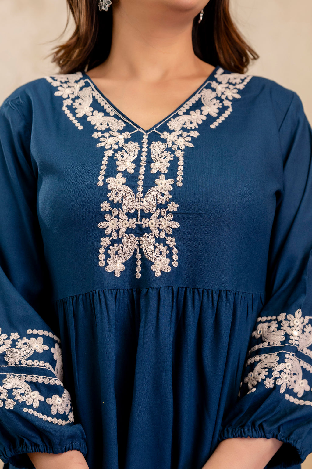 Noor Blue Peplum Set