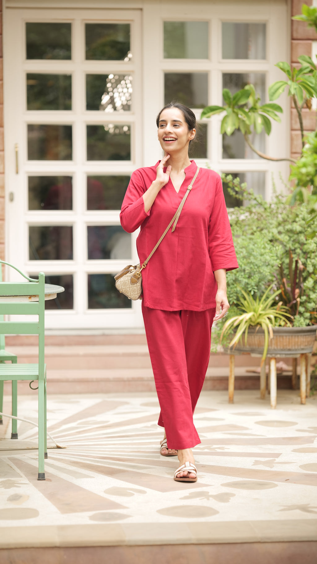 Deep Red Solid Coord Set