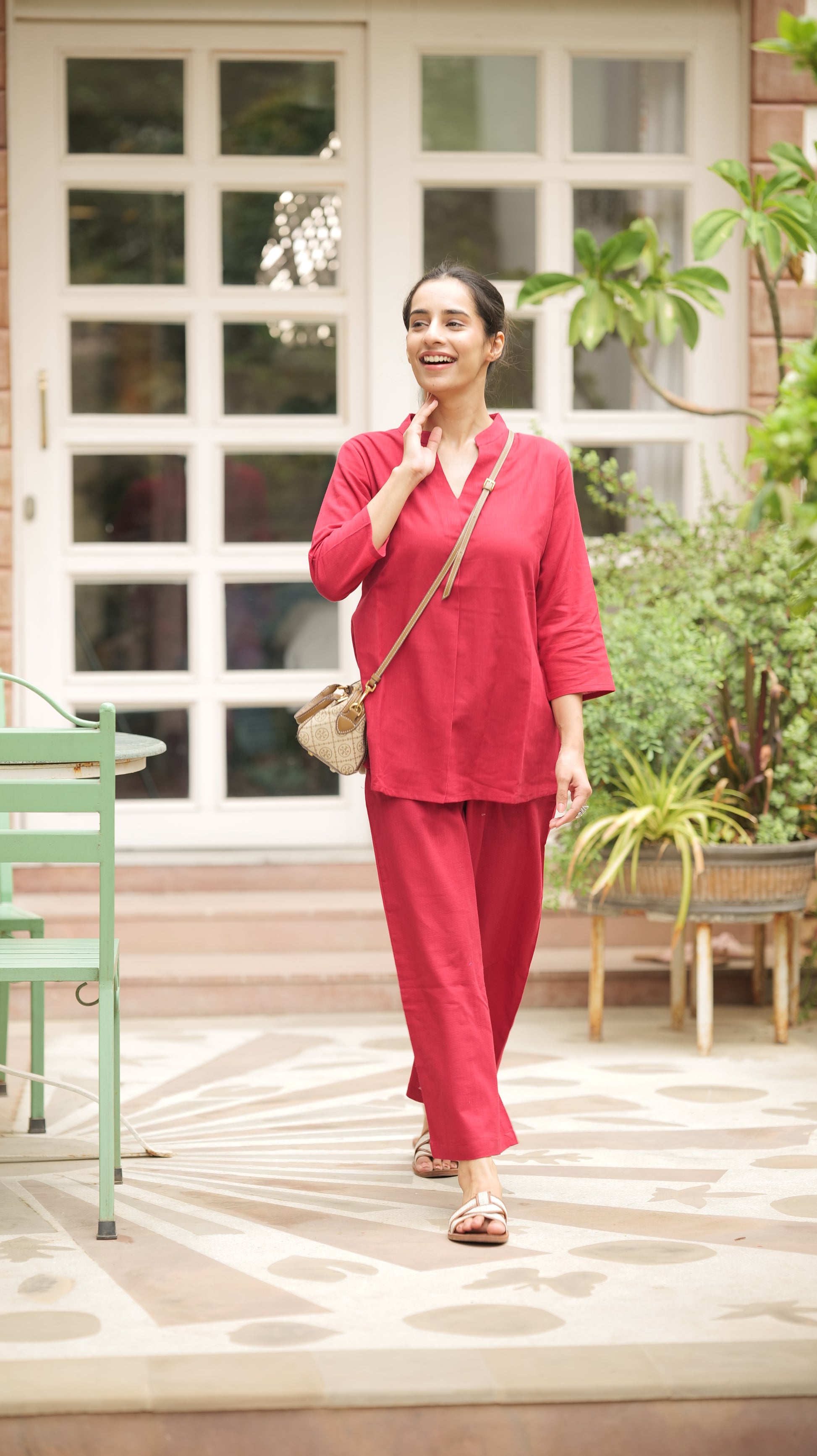 Deep Red Solid Coord Set