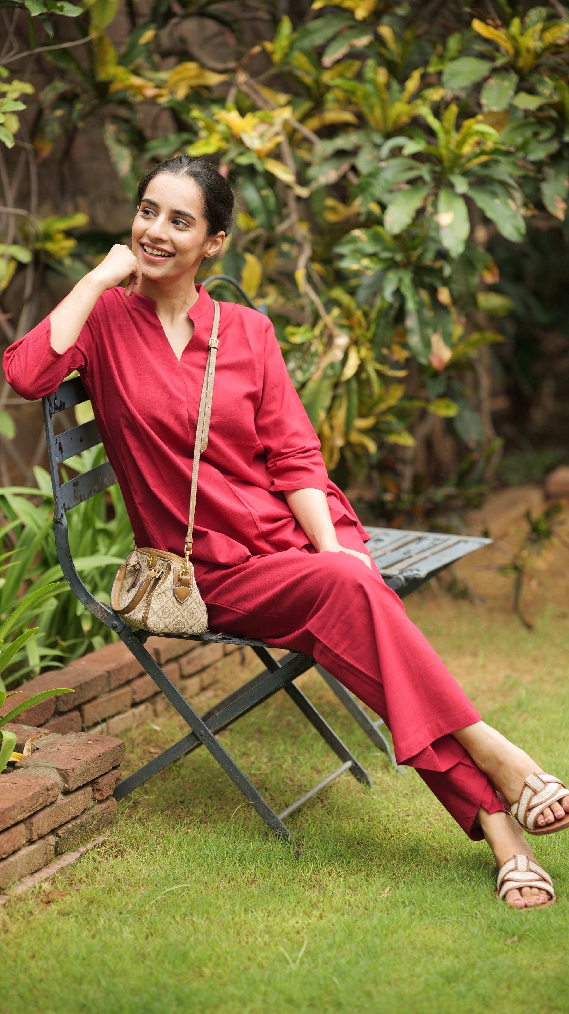 Deep Red Solid Coord Set
