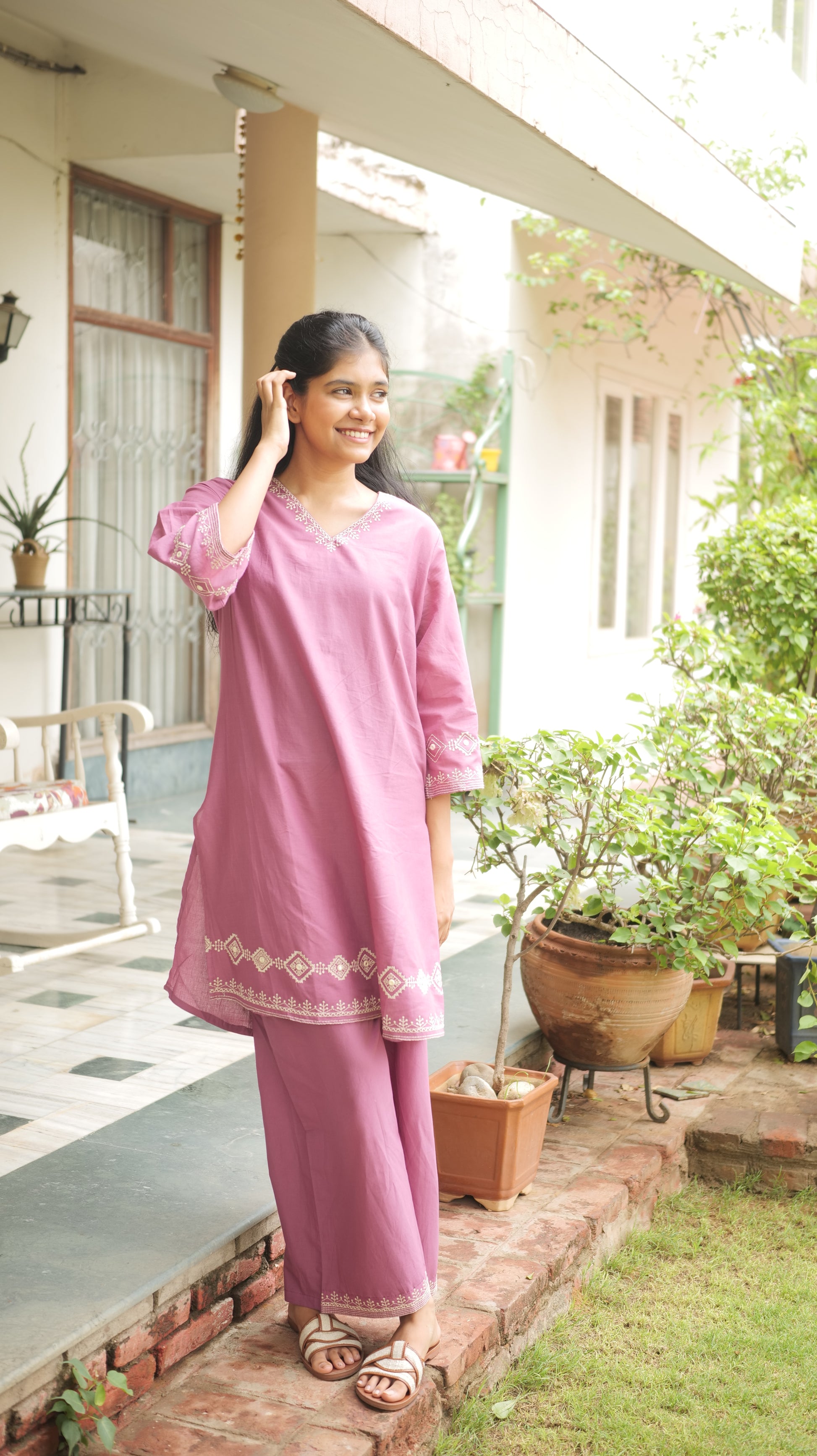 Dusty Pink Kurta Set