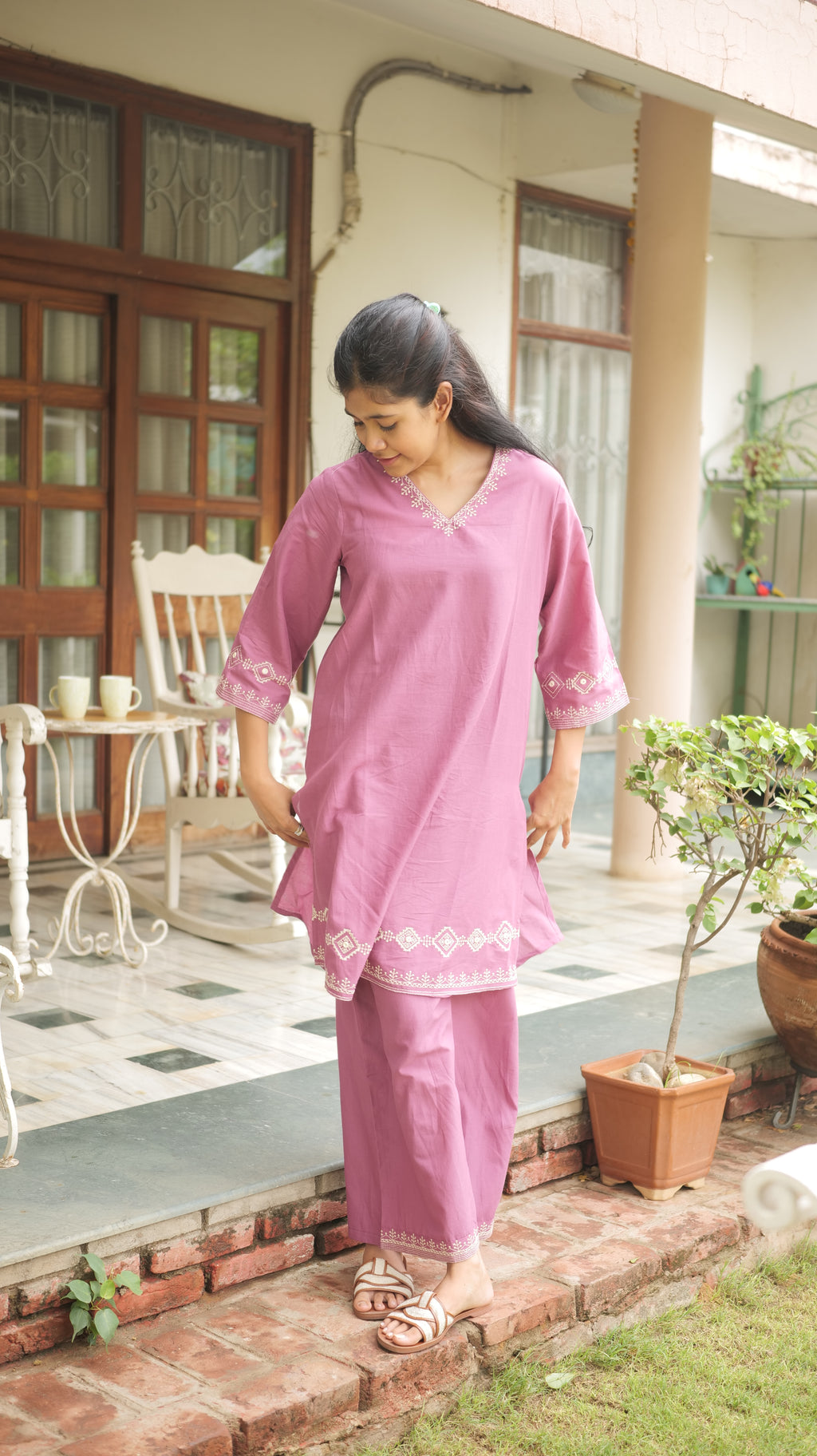 Dusty Pink Kurta Set