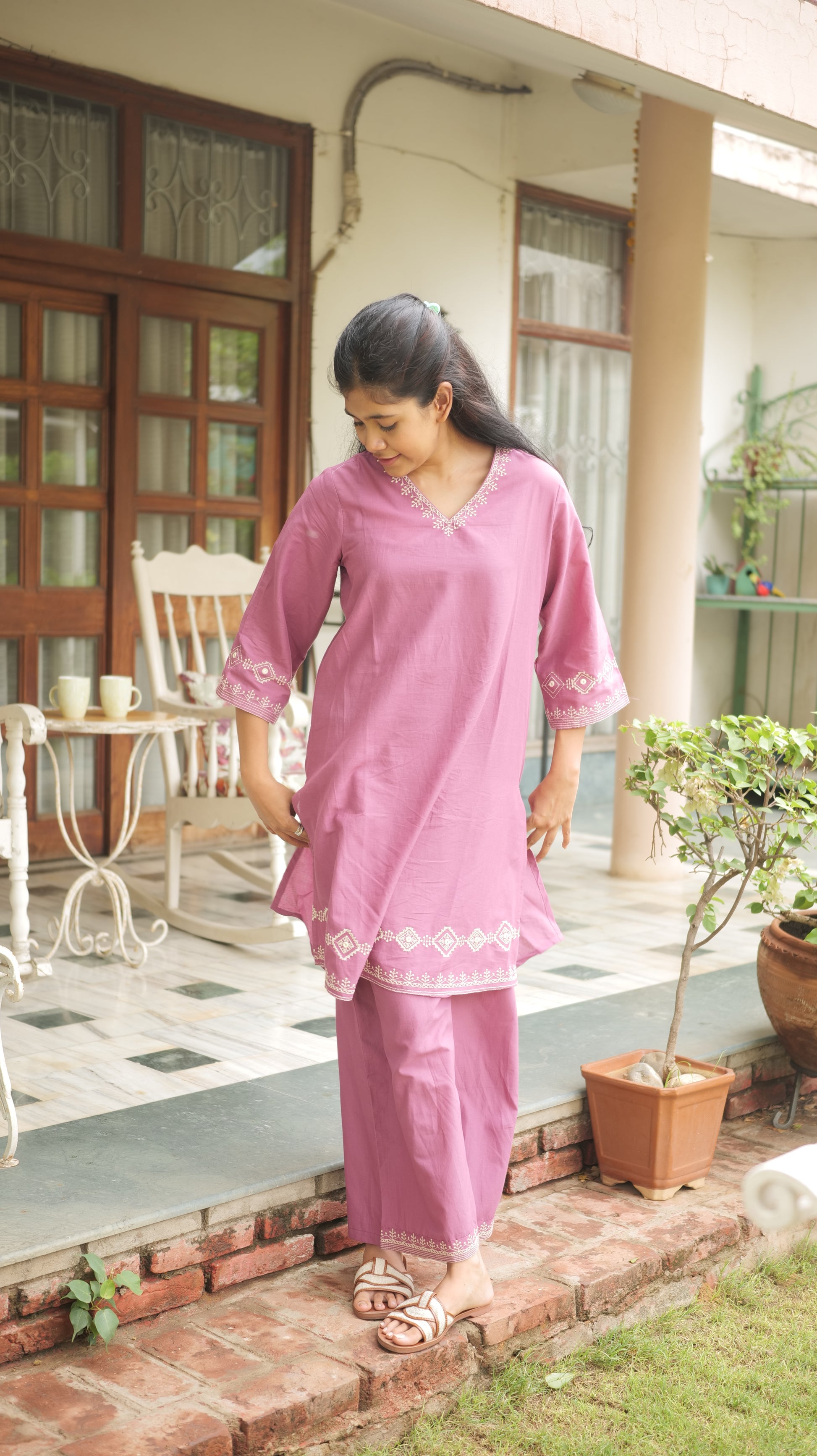 Dusty Pink Kurta Set