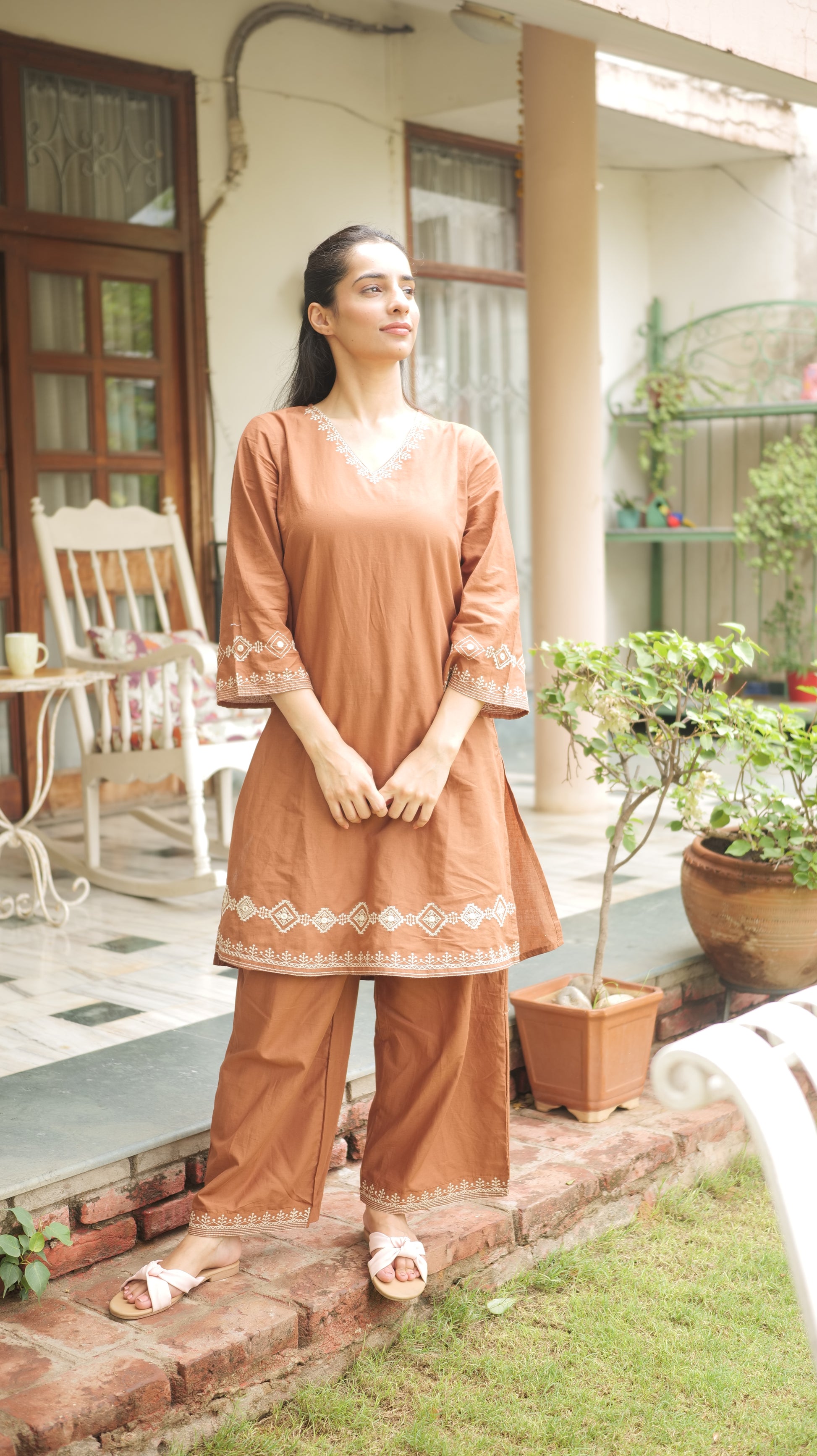 Earthy Brown Kurta Set