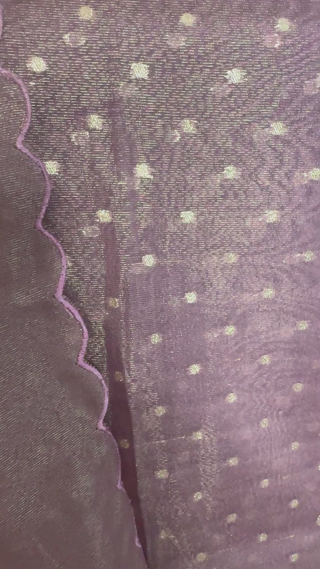 Lavender Chanderi Silk Unstitched Suit Set