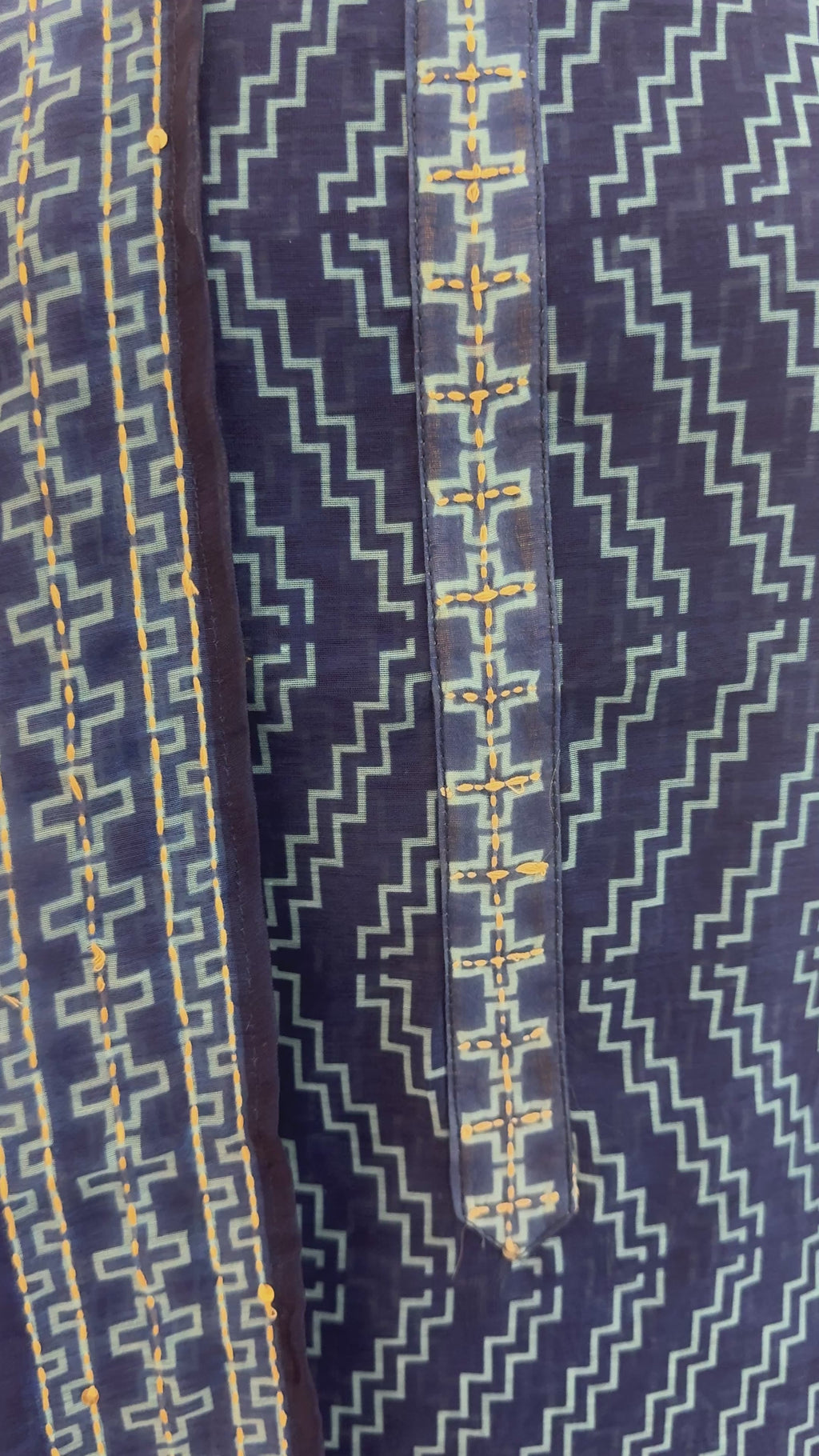 Royal Blue Unstitched Cotton Suit Set