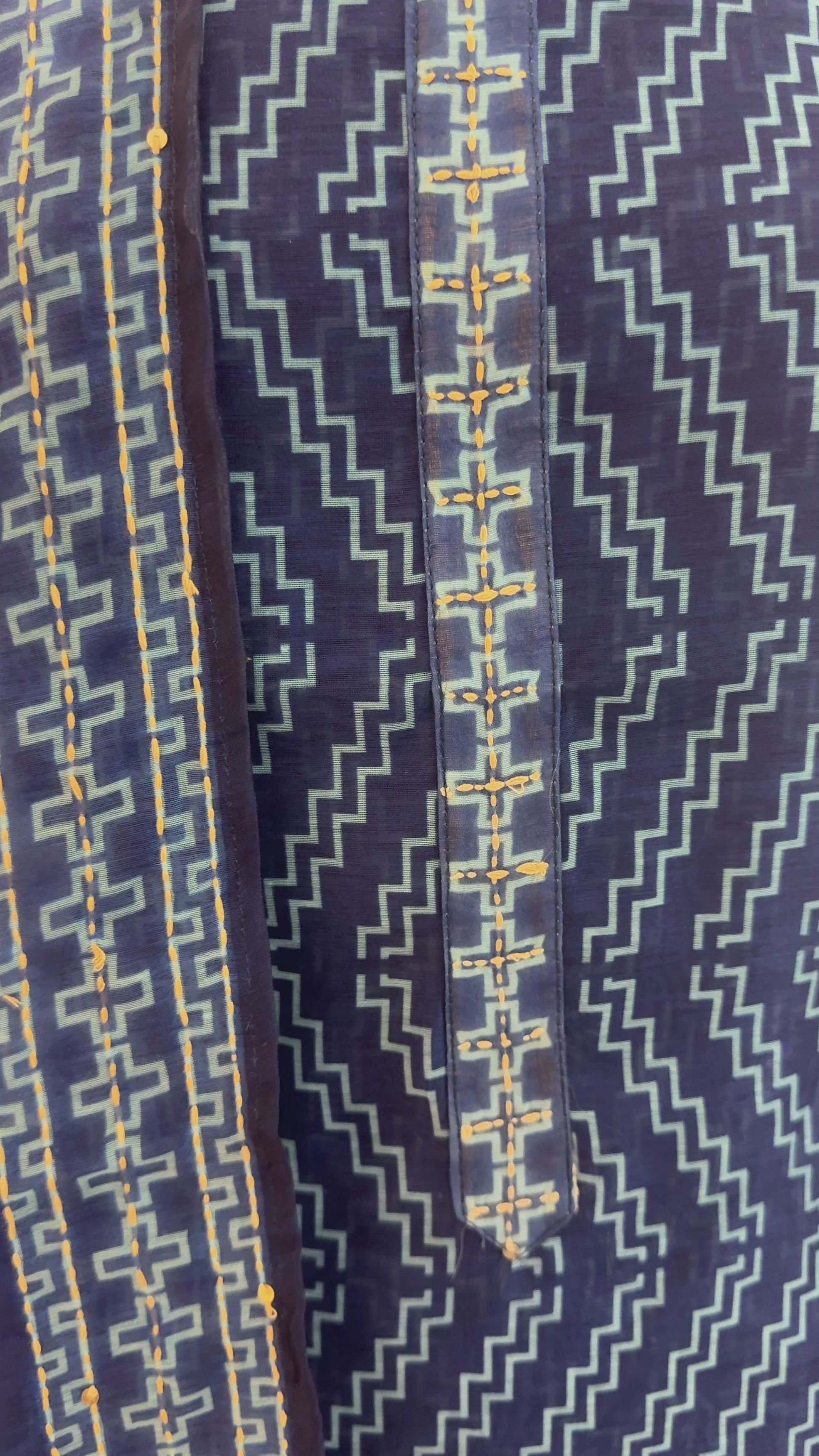 Royal Blue Unstitched Cotton Suit Set